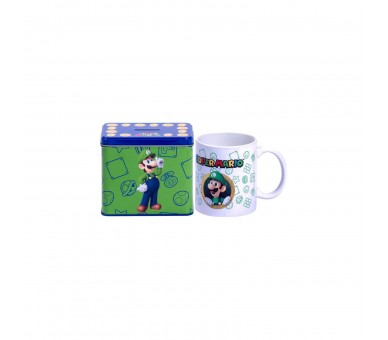 Set Taza + Hucha Luigi Super Mario Bros Nintendo