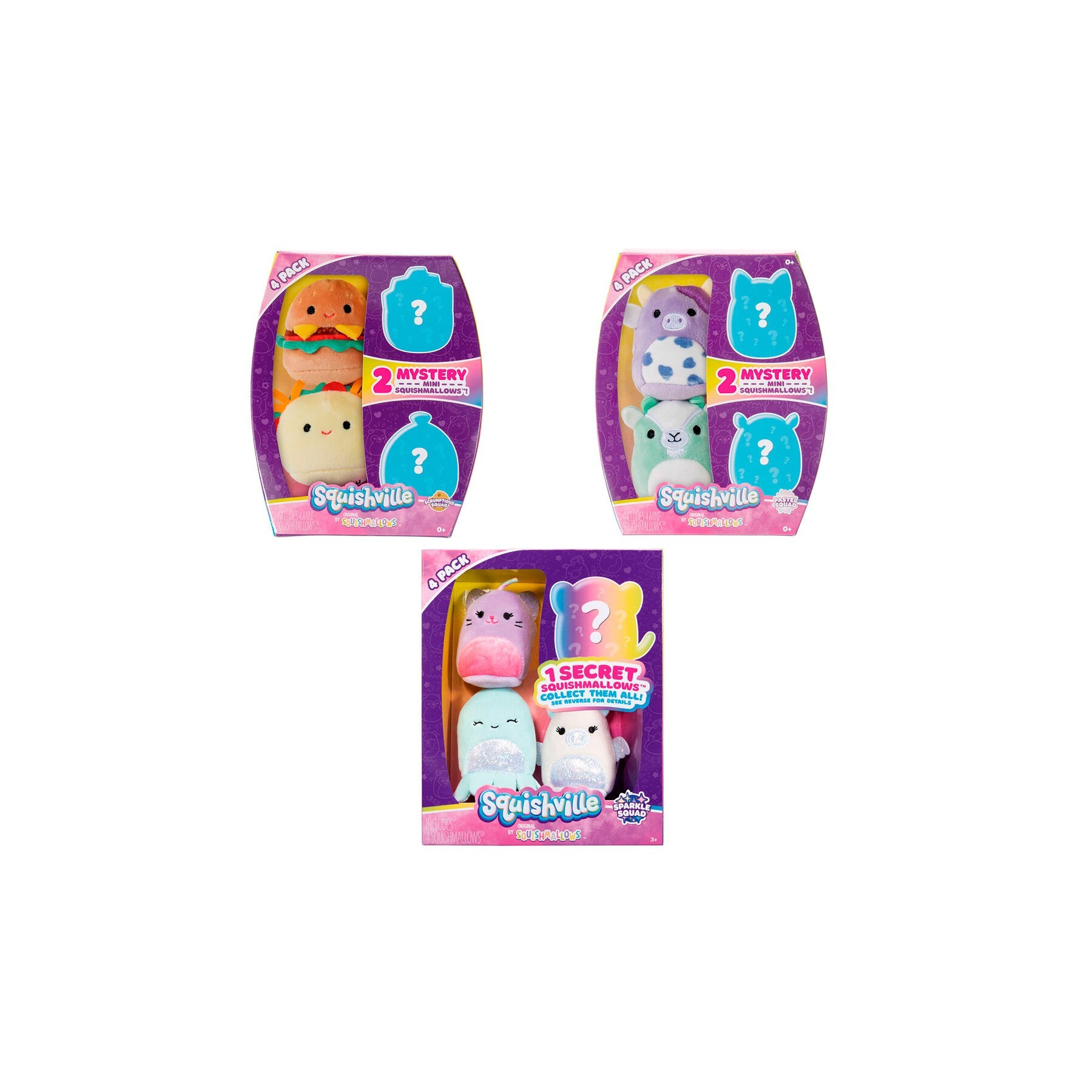 Set Peluches Squishmallows 5Cm Surtido 4 Unidades