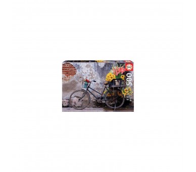Puzzle Bicicleta Con Flores 500Pzs