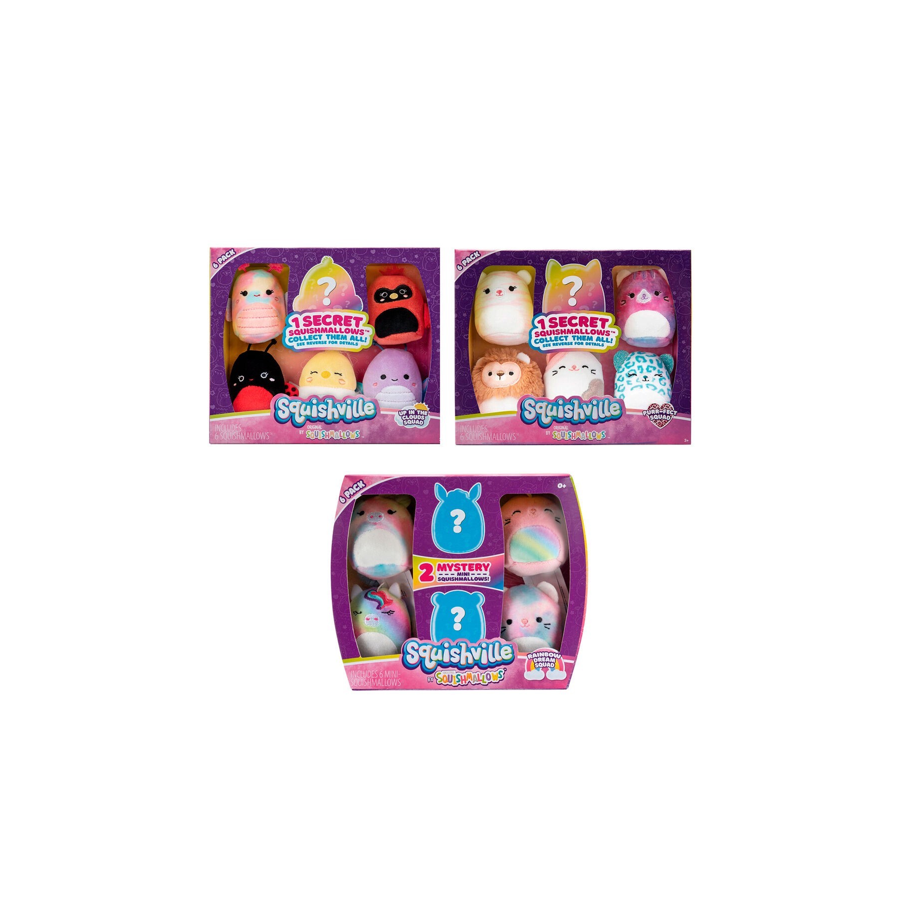 Set Peluches Squishmallows 5Cm Surtido 4 Unidades