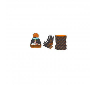 Set Gorro Braga Cuello Y Guantes Naruto