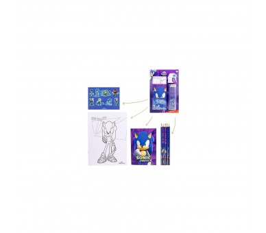 Set Papeleria Coloreable Sonic Prime