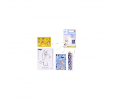 Set Papeleria Coloreable Bluey
