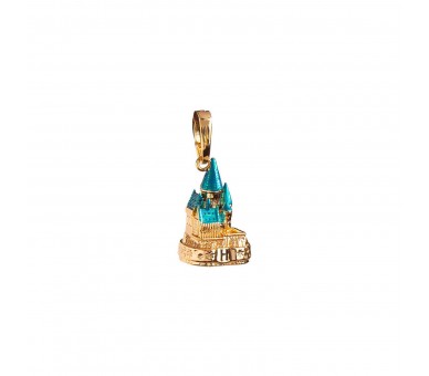 Colgante Charm Castillo Hogwarts Harry Potter Dorado