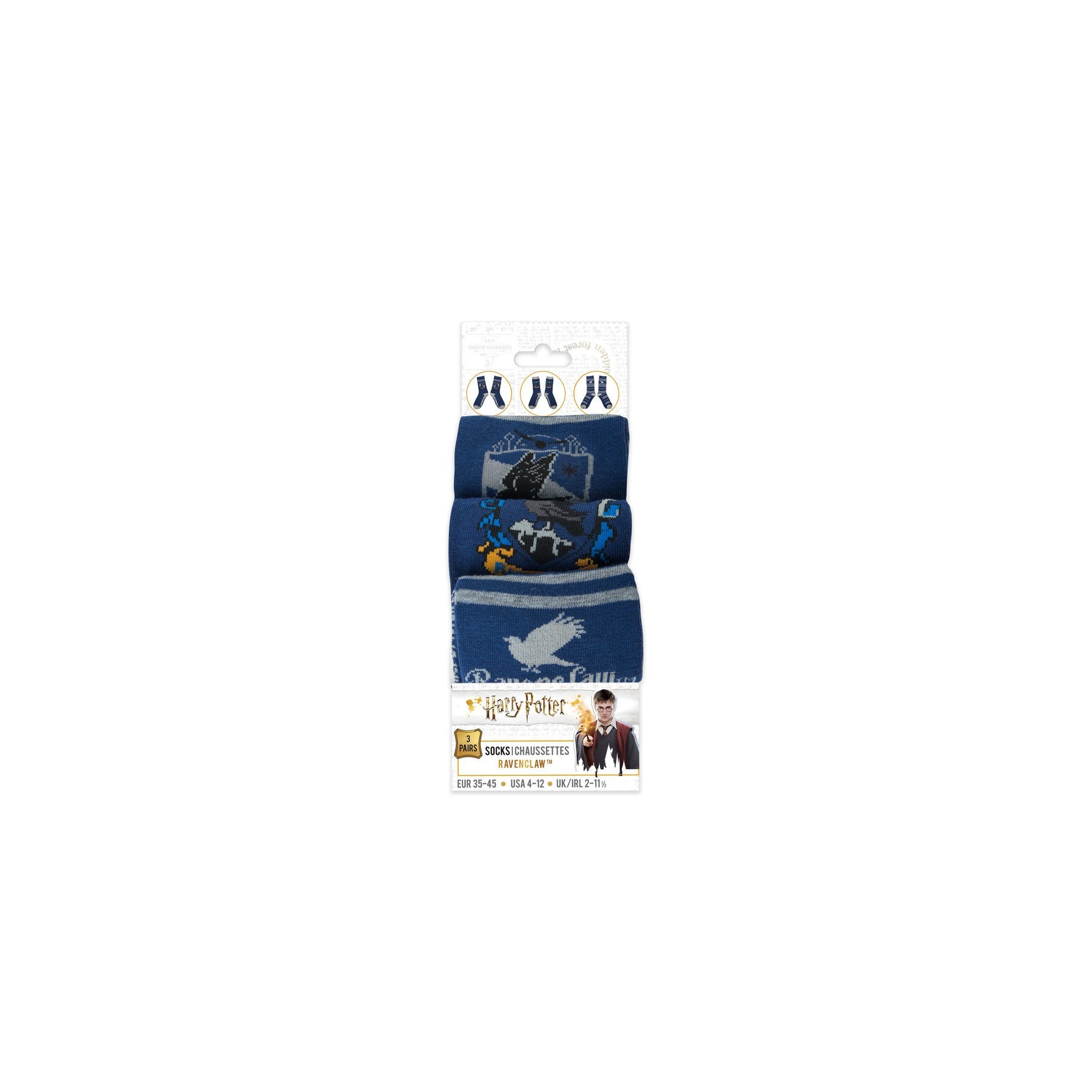 Set 3 Calcetines Ravenclaw Harry Potter