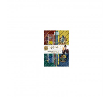 Harry Potter - Set Papeleria - Lapiceros, Cuaderno, Sacapunt