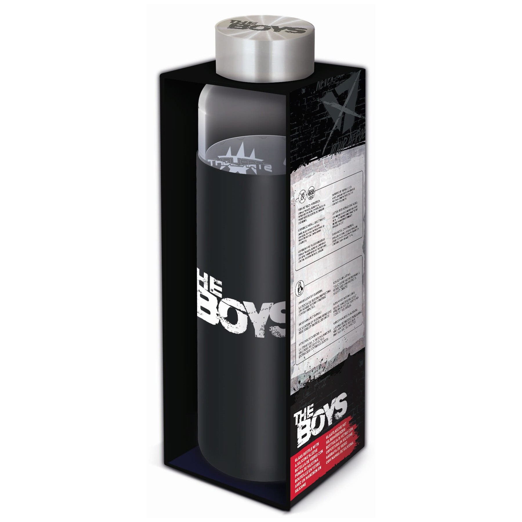 Botella De Cristal Con Funda De Siliconathe Boys 585 Ml