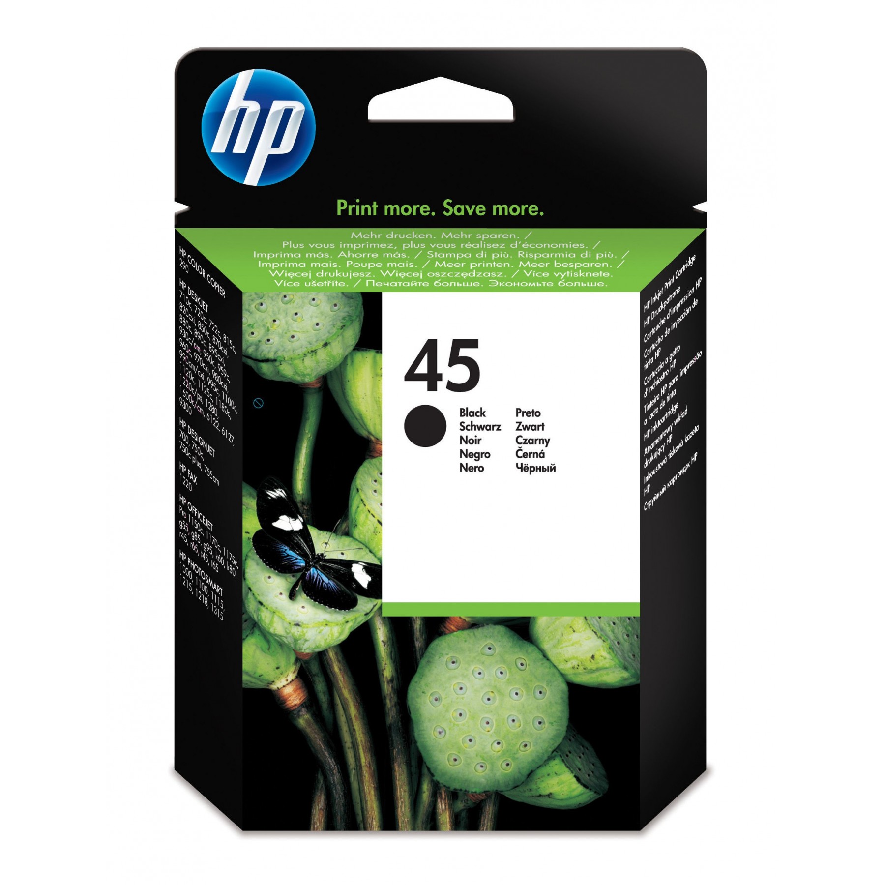 Cartucho De Tinta Original Hp Nº45/ Negro