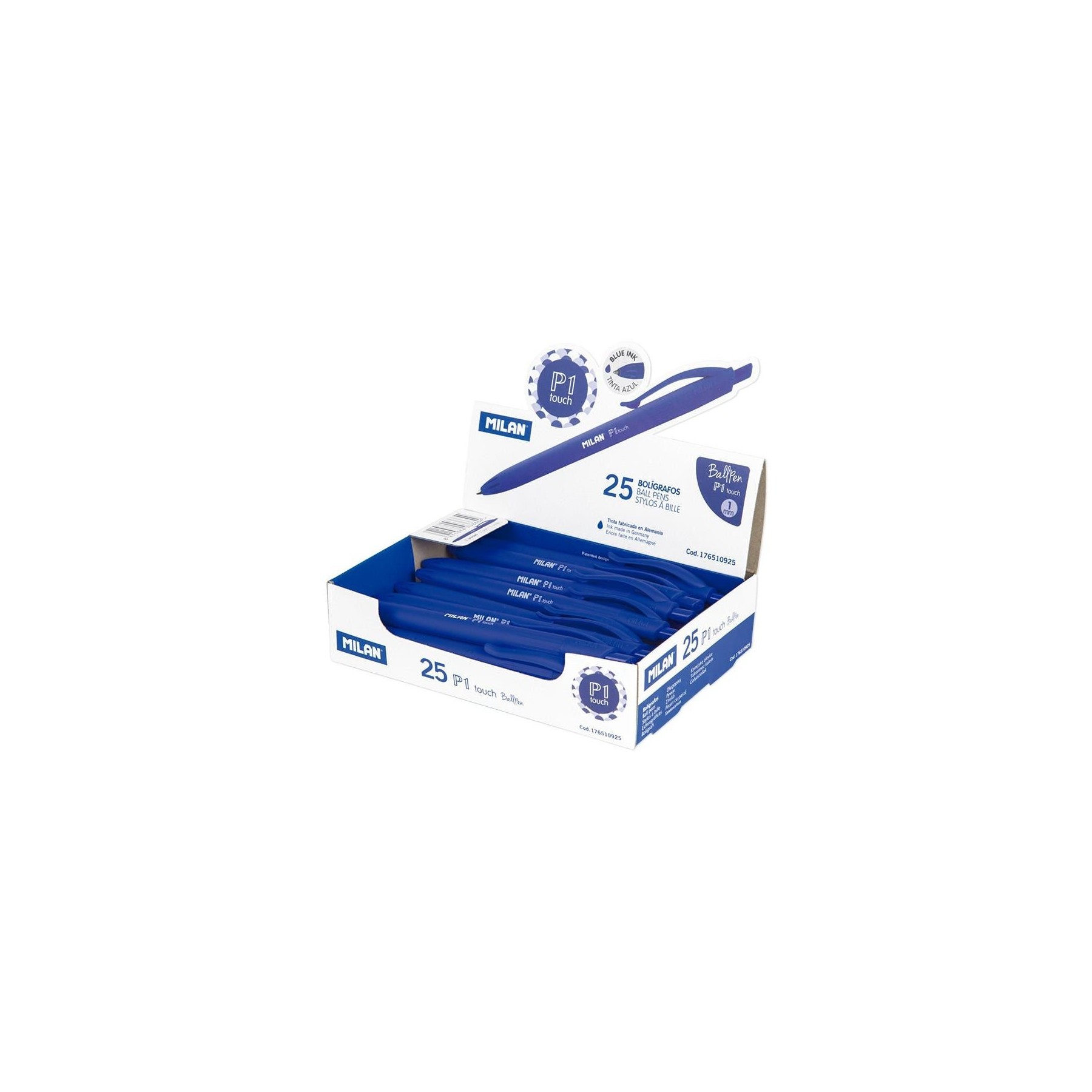 Caja De Bolígrafos De Tinta De Aceite Retráctil Milan P1 Tou