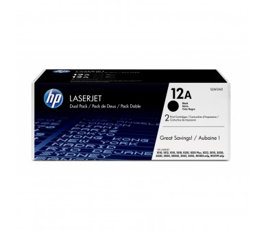 Tóner Original Hp Nº12A Multipack/ 2X Negro
