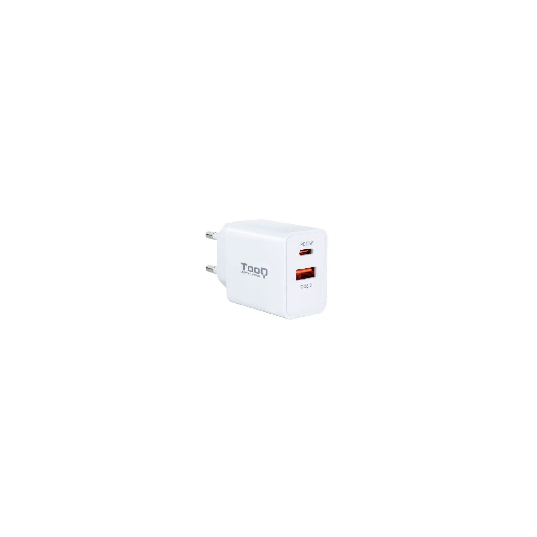 Cargador De Pared Tooq Tqwc-2Sc04Wt/ 1Xusb Tipo-C/ 1Xusb/ 20 Cargador De Pared Tooq Tqwc-2Sc04Wt/ 1Xusb Tipo-C/ 1Xusb/ 20