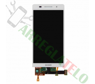Plein écran pour Huawei Ascend P6 Blanc Blanc ARREGLATELO - 2