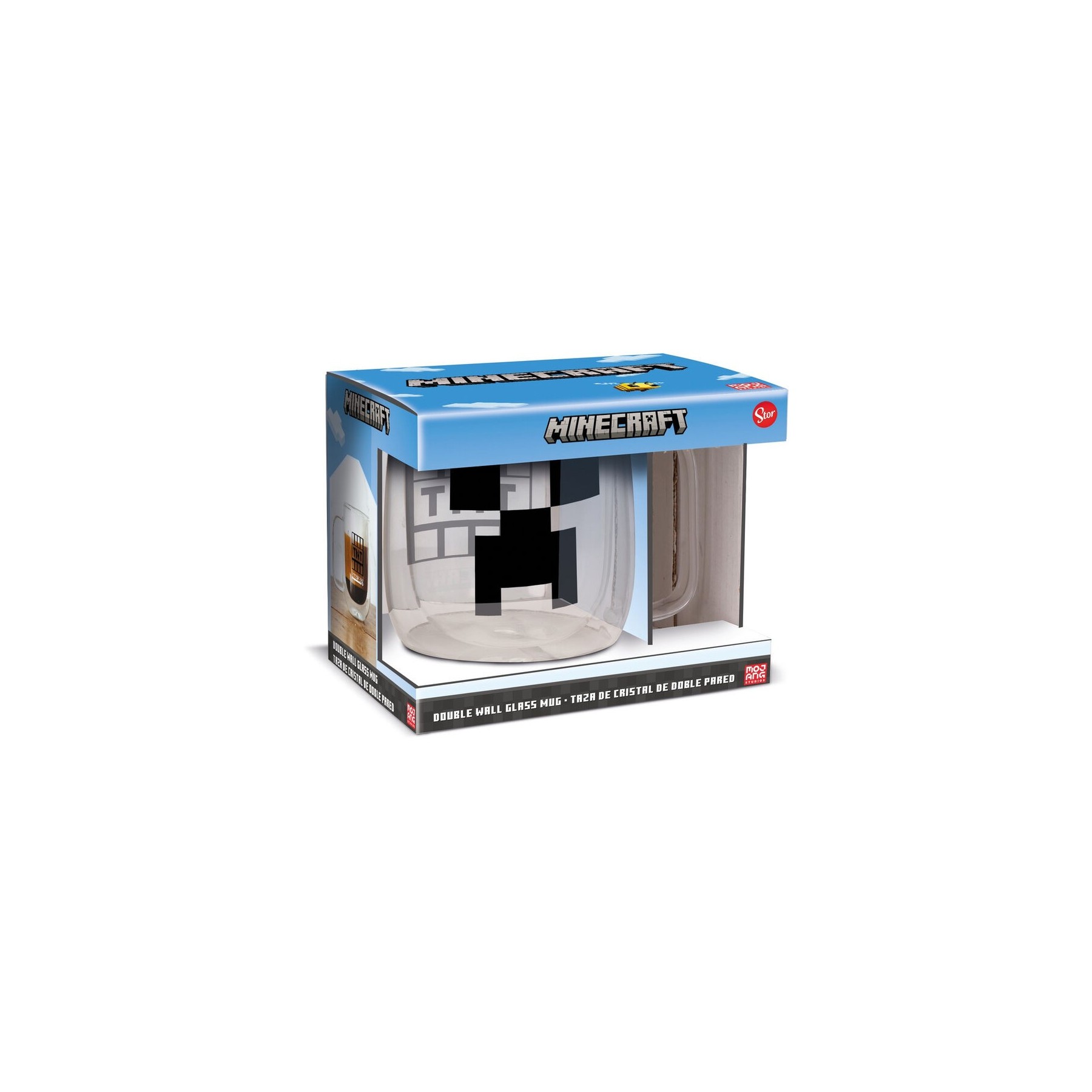 Taza De Cristal Doble Pared Minecraft