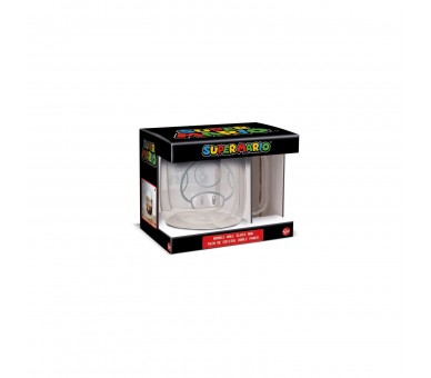 Taza De Cristal Doble Pared Super Mario