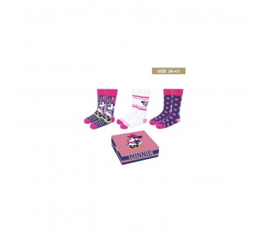 Set De Calcetines Disney Minnie Mouse Talla 36/41