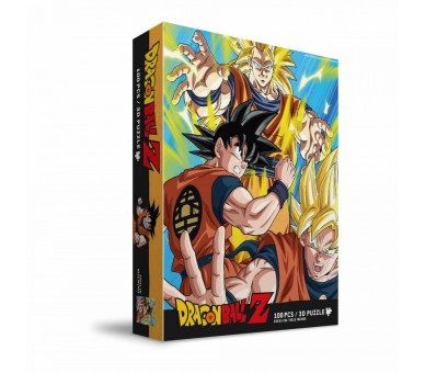 Puzzle Lenticular Dragon Ball Z Goku Saiyan 100 Piezas