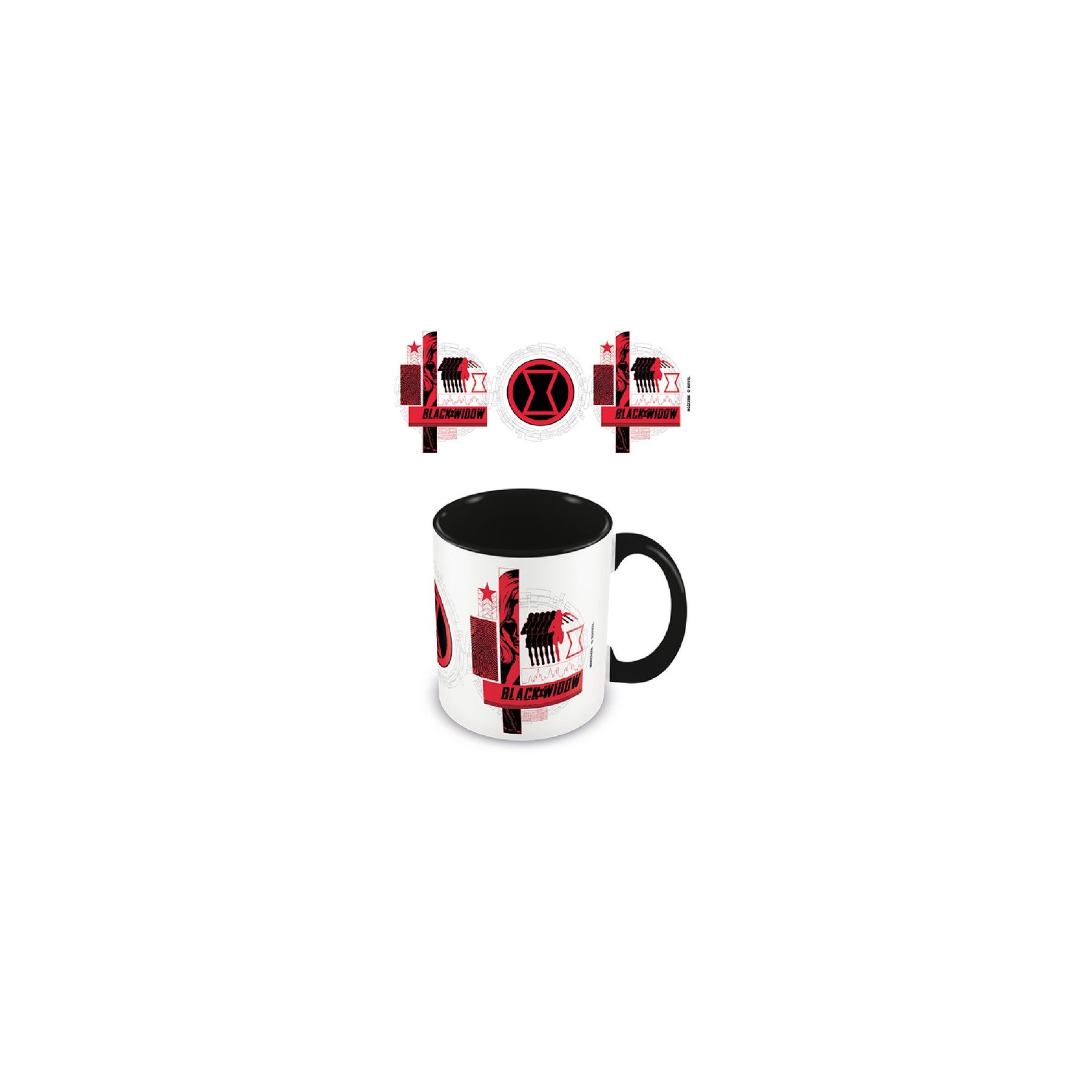 Taza De Desayuno Color Marvel Viuda Negra Iconic