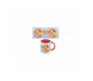 Taza Color Interno Roja Stanger Things 4 Surfer Boy Pizza