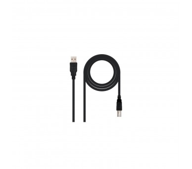 Cable Usb(B) 2.0 A Usb(A) 2.0 Nanocable 1M Negro