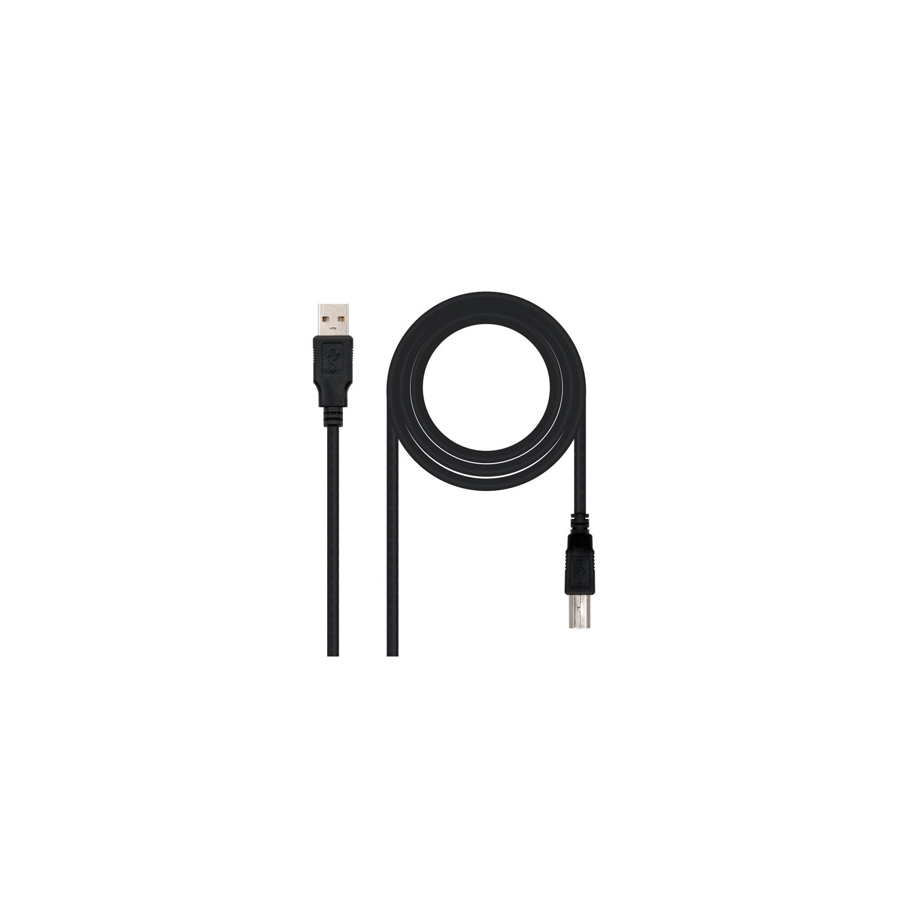 Cable Usb(B) 2.0 A Usb(A) 2.0 Nanocable 1M Negro