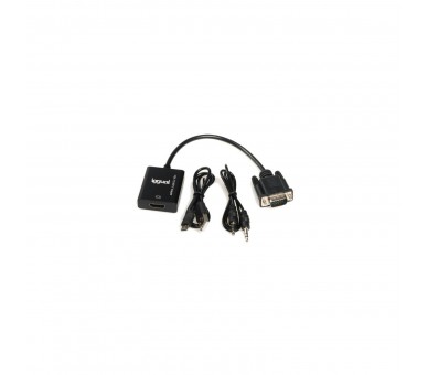 Iggual Adaptador Vga A Hdmi + Audio + Microusb
