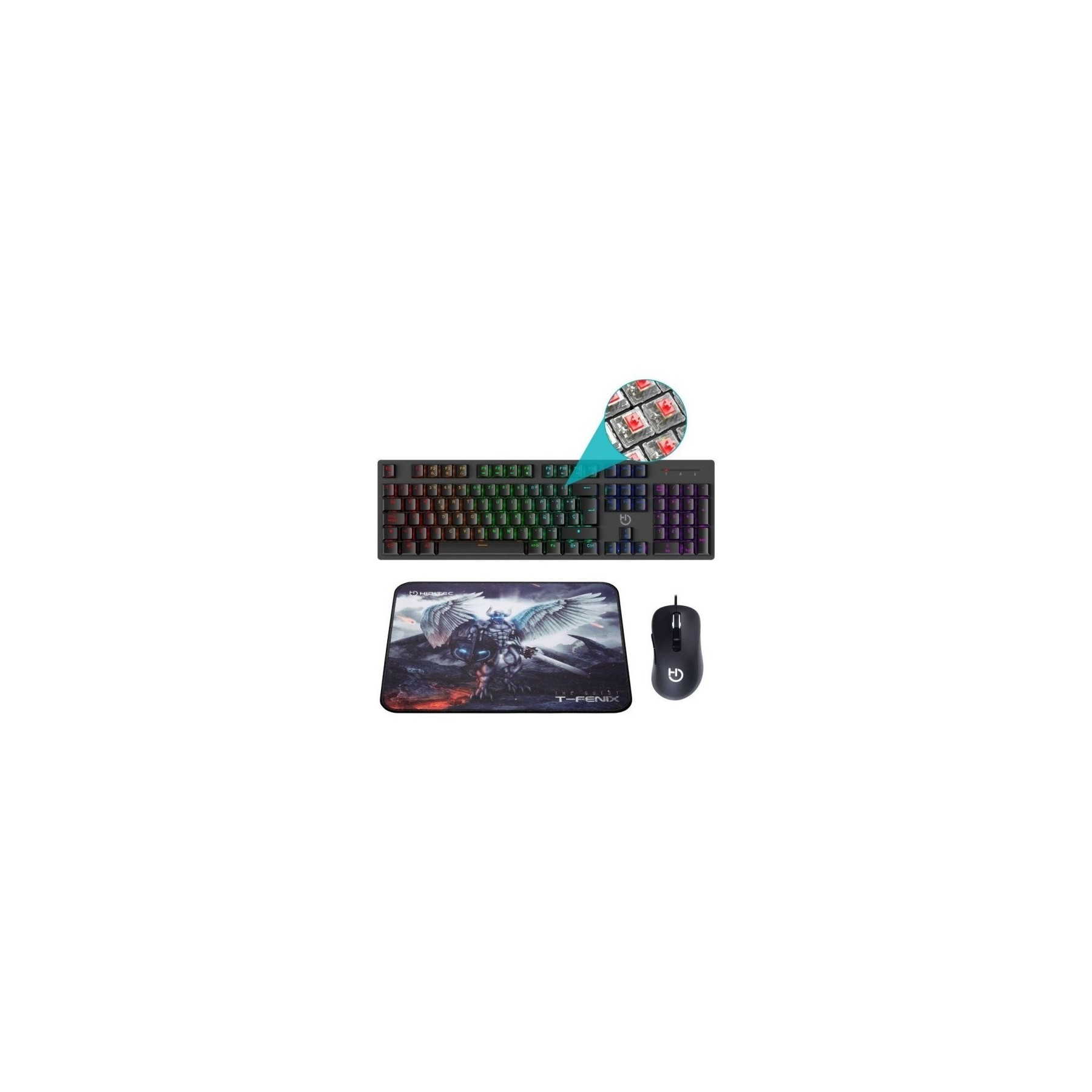 Hiditec Combo Gaming Gk400 Tecl+Rat+Alfombrilla