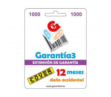 Garantía3 Cover 1000 / Garantía Por Rotura Y Daño Accidental