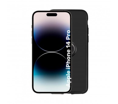 Jc Funda Trasera Anillo Imán Negra / Apple Iphone 14 Pro