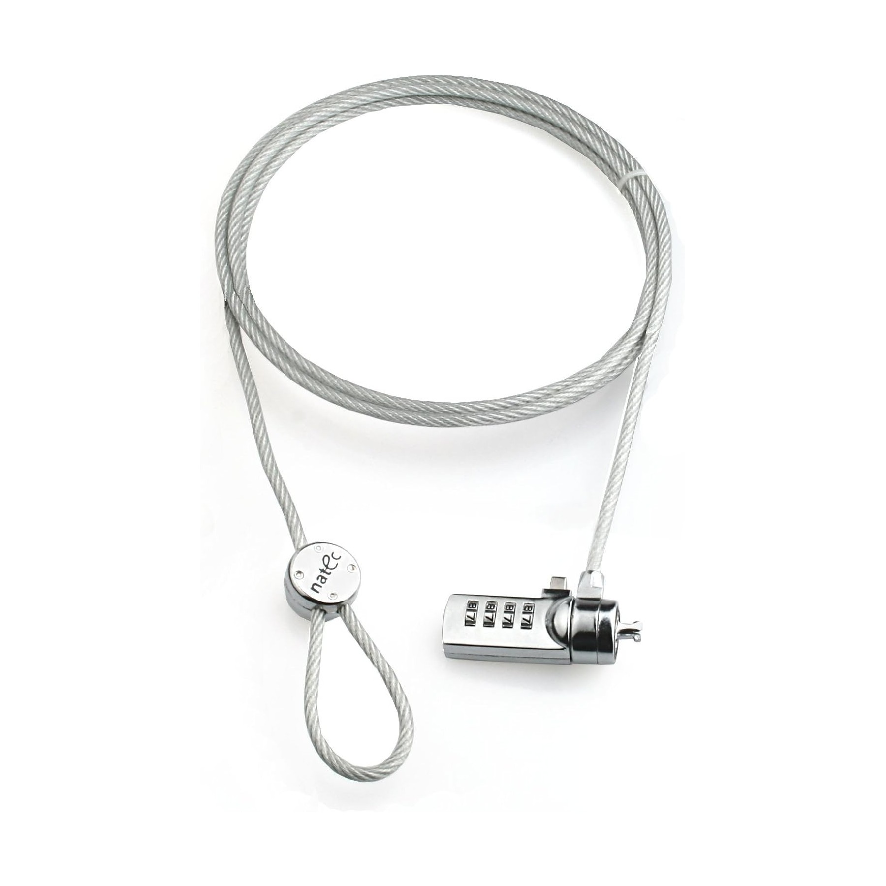 Cable De Seguridad Natec Lobster 1.8 M Para Portatil Con Cod