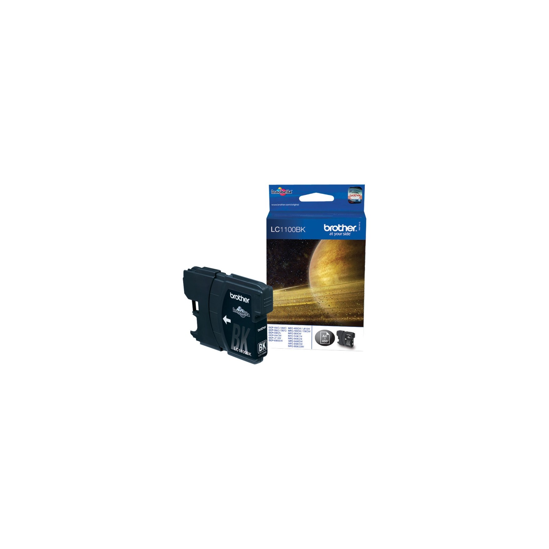 Cartucho Tinta Brother Lc1100Bk Negro 450 Paginas Dcp - 385C