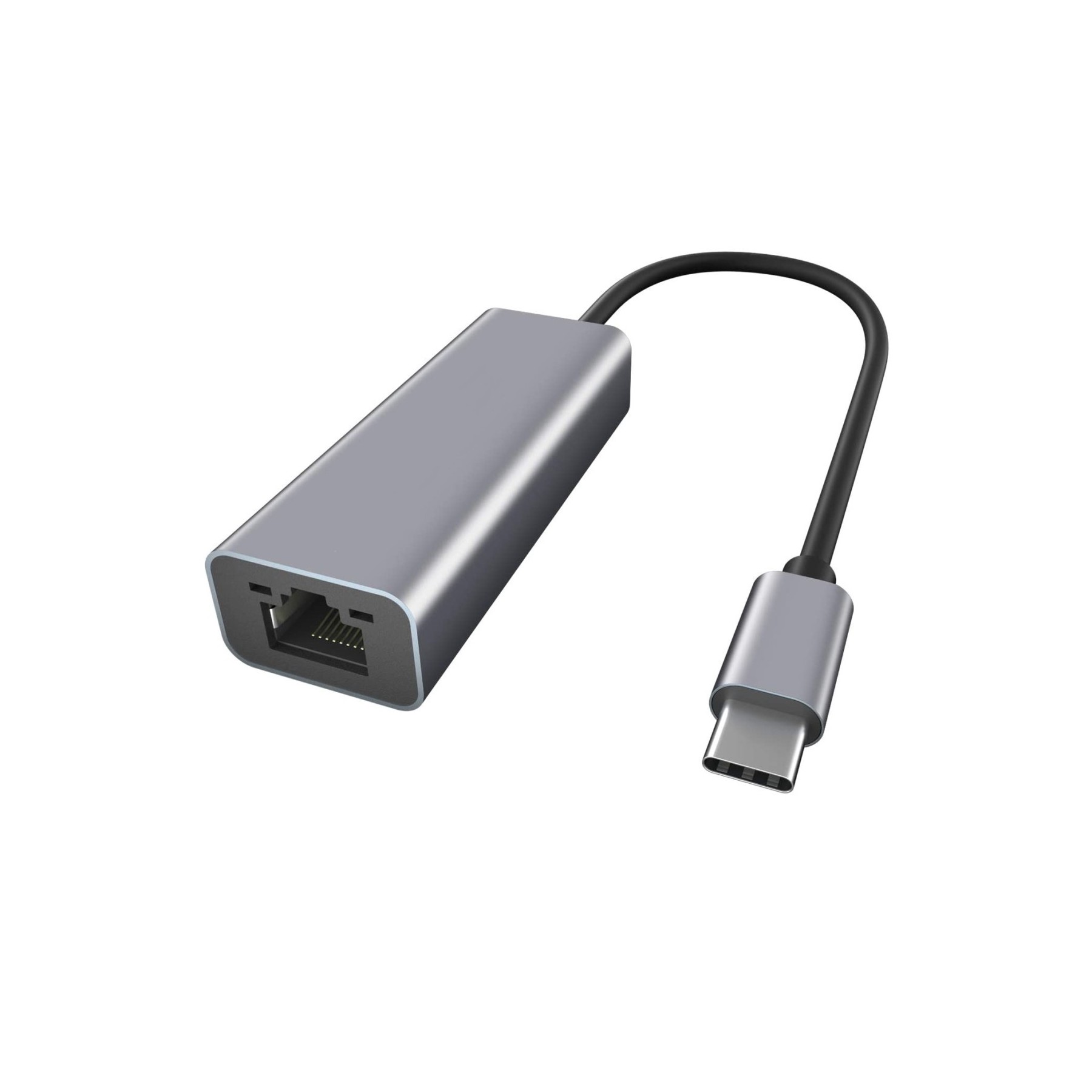 Adaptador De Red Ewent Usb Tipo C Macho A Rj45 Hembra Gris