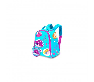 Mochila + Monedero Love Pirates Neopreno 25Cm 4 Unidades