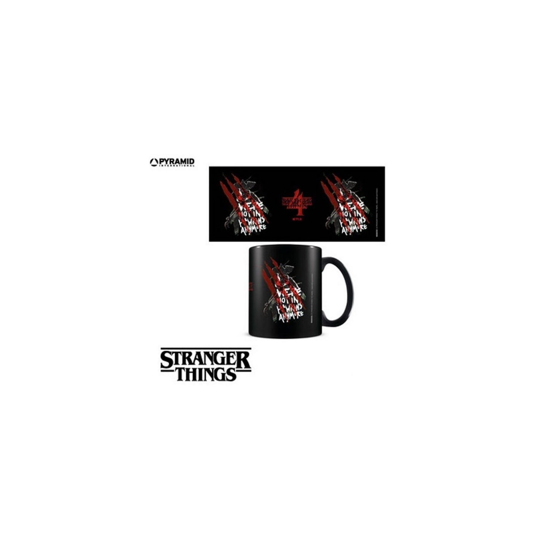 Taza Negra Stranger Things 4 Not In Hawkins