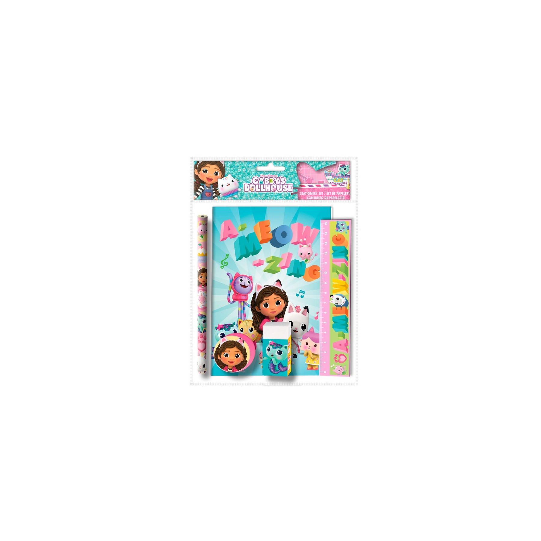 Set Papeleria La Casa De Muñecas De Gabby 5Pzs 6 Unidades