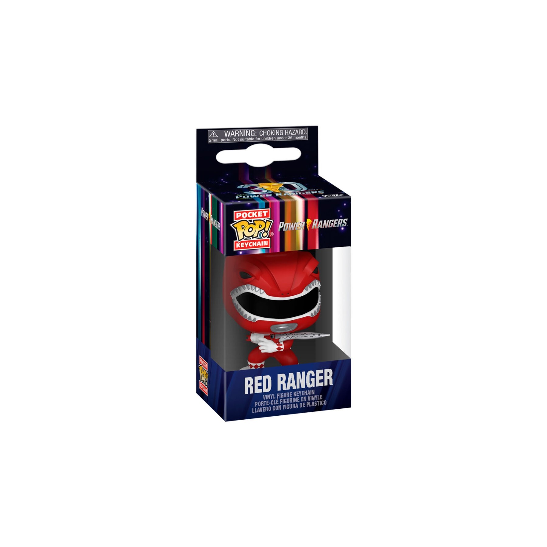 Llavero Pocket Pop Power Rangers 30Th Anniversary Red Ranger