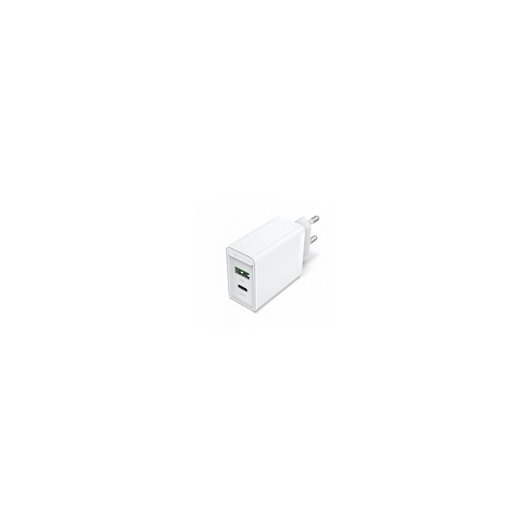 Cargador De Pared Vention Fbbw0-Eu/ 1Xusb Tipo-C/ 1X Usb/ 20