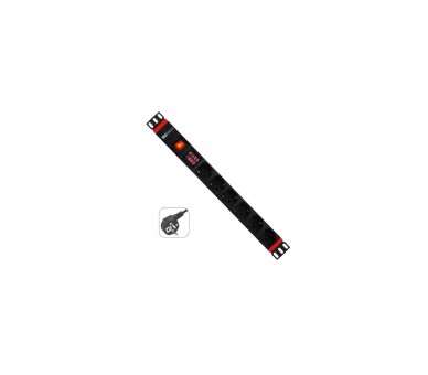 Wp Regleta 19" 8 Tomas Medidor Potencia/ Corriente