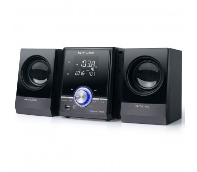 Muse M-38 Bt Black / Microcadena 20W Con Altavoces