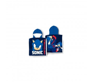 Poncho Toalla Sonic The Hedgehog Algodon 10 Unidades