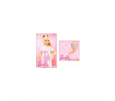 Set 2 Toallas Barbie Algodon 12 Unidades