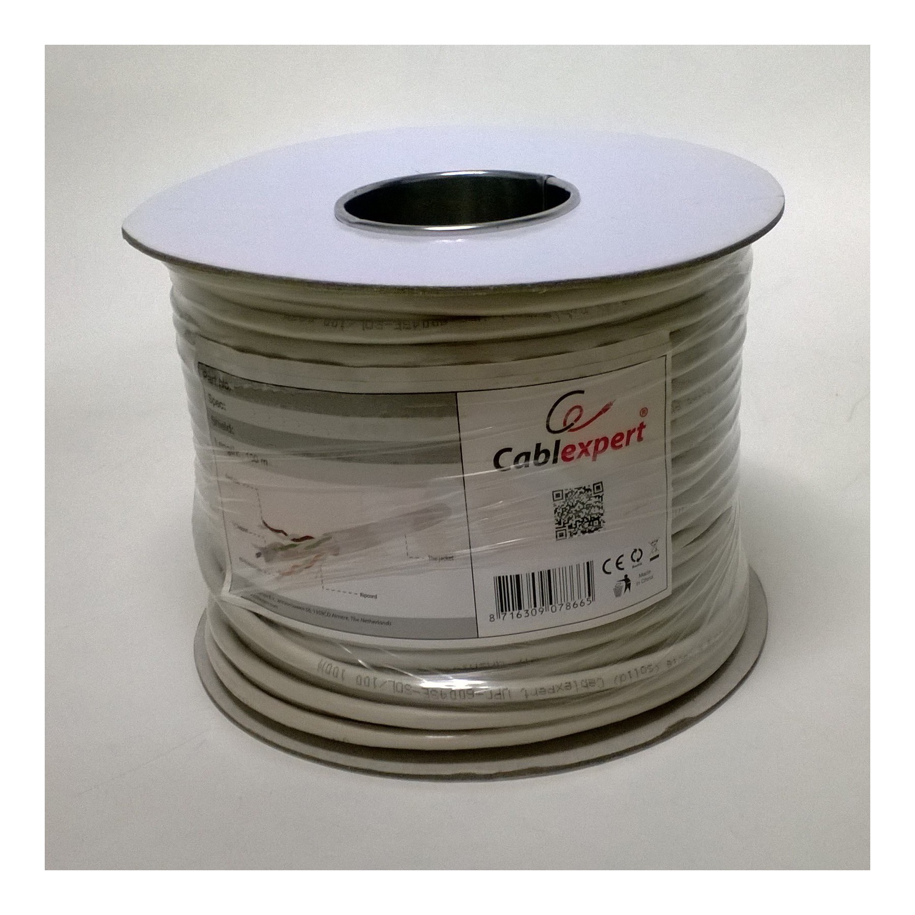 Cable Red Gembird Utp Cat6 Trenzado Premium Cca Awg24 Bobina