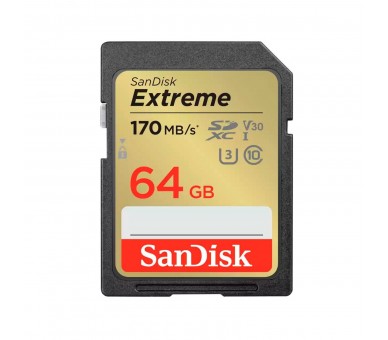 Sandisk Extreme Tarjeta Memoria Sdxv2 C10 Uhs-I U3 De 64 Gb