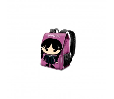 Mochila Solapa Chibi Miercoles 45Cm