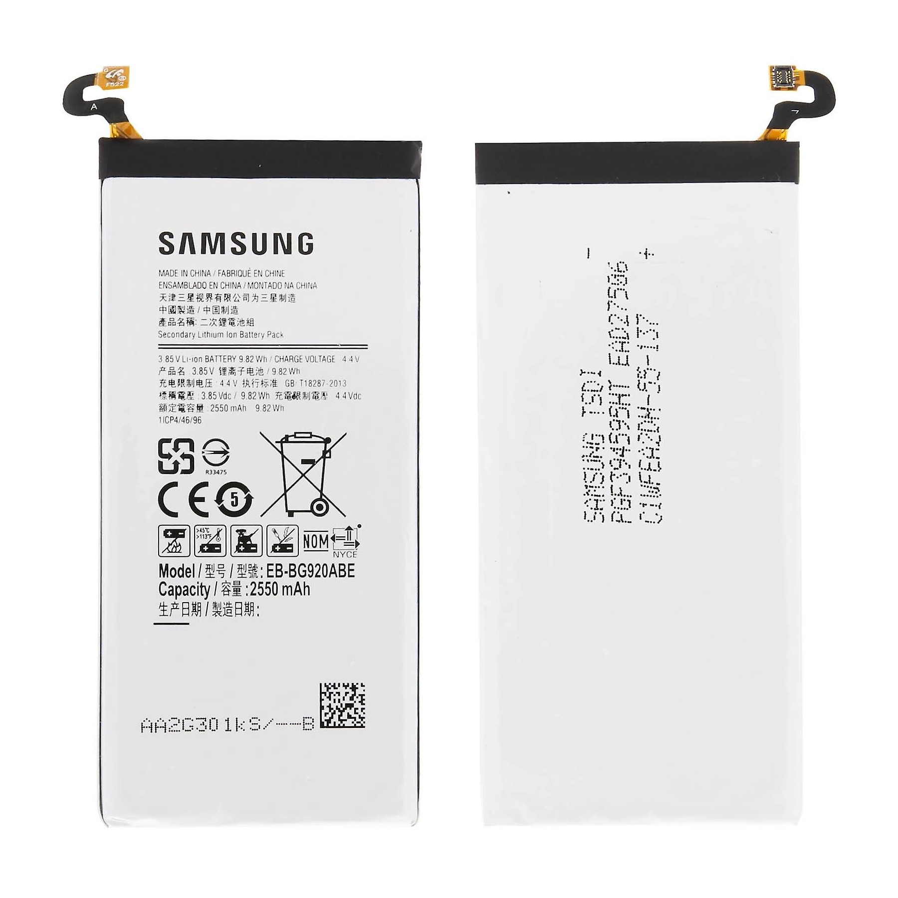 Original Battery for Samsung Galaxy S6 G920 EB-BG920ABE, Refurbished