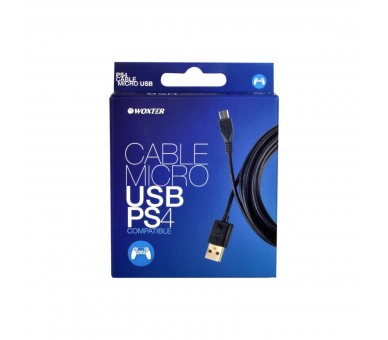 Cable Micro USB to USB Black Woxter Ps4