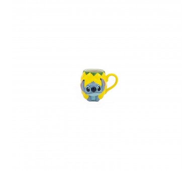 Taza Ceramica 3D 415Ml  Stitch Pineapple