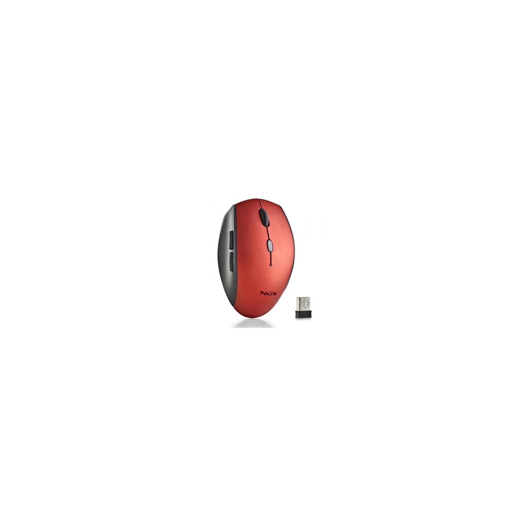 Ratón Inalámbrico Ngs Bee Red/ Hasta 1600 Dpi/ Rojo
