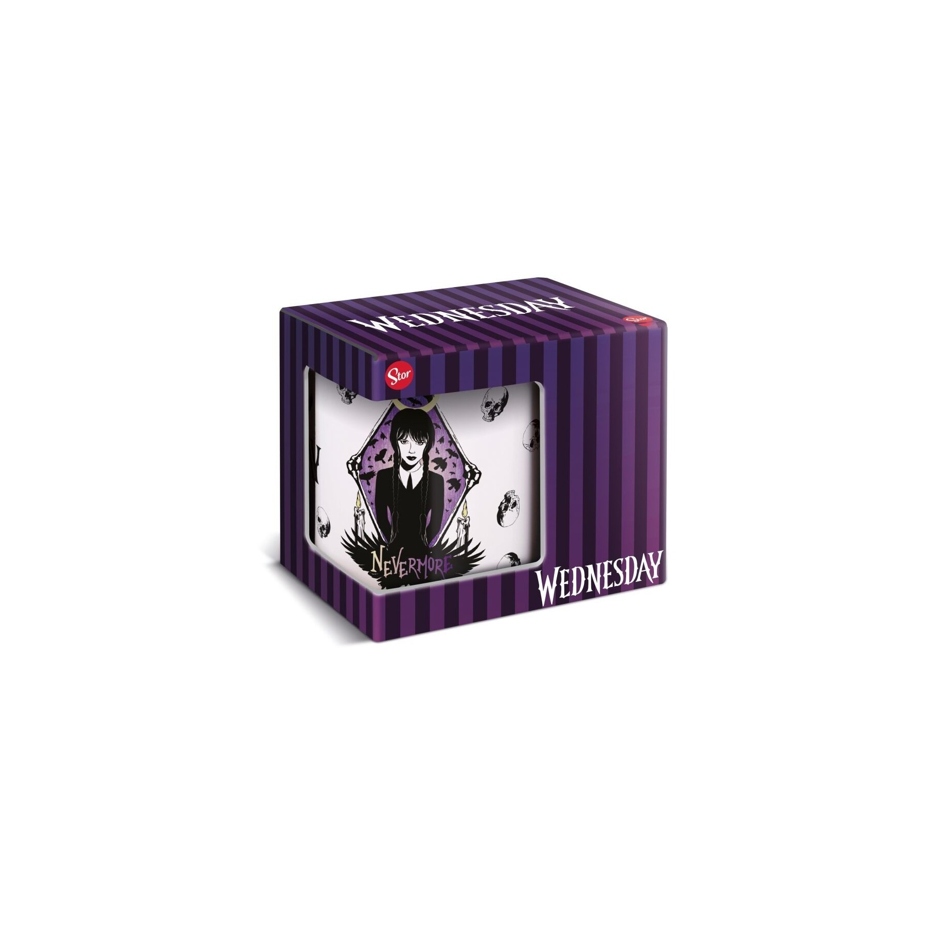 Taza En Caja Regalo Wednesday Nevermore 325 Ml