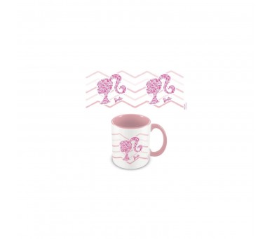 Taza Silueta Barbie Head Rosa 315Ml