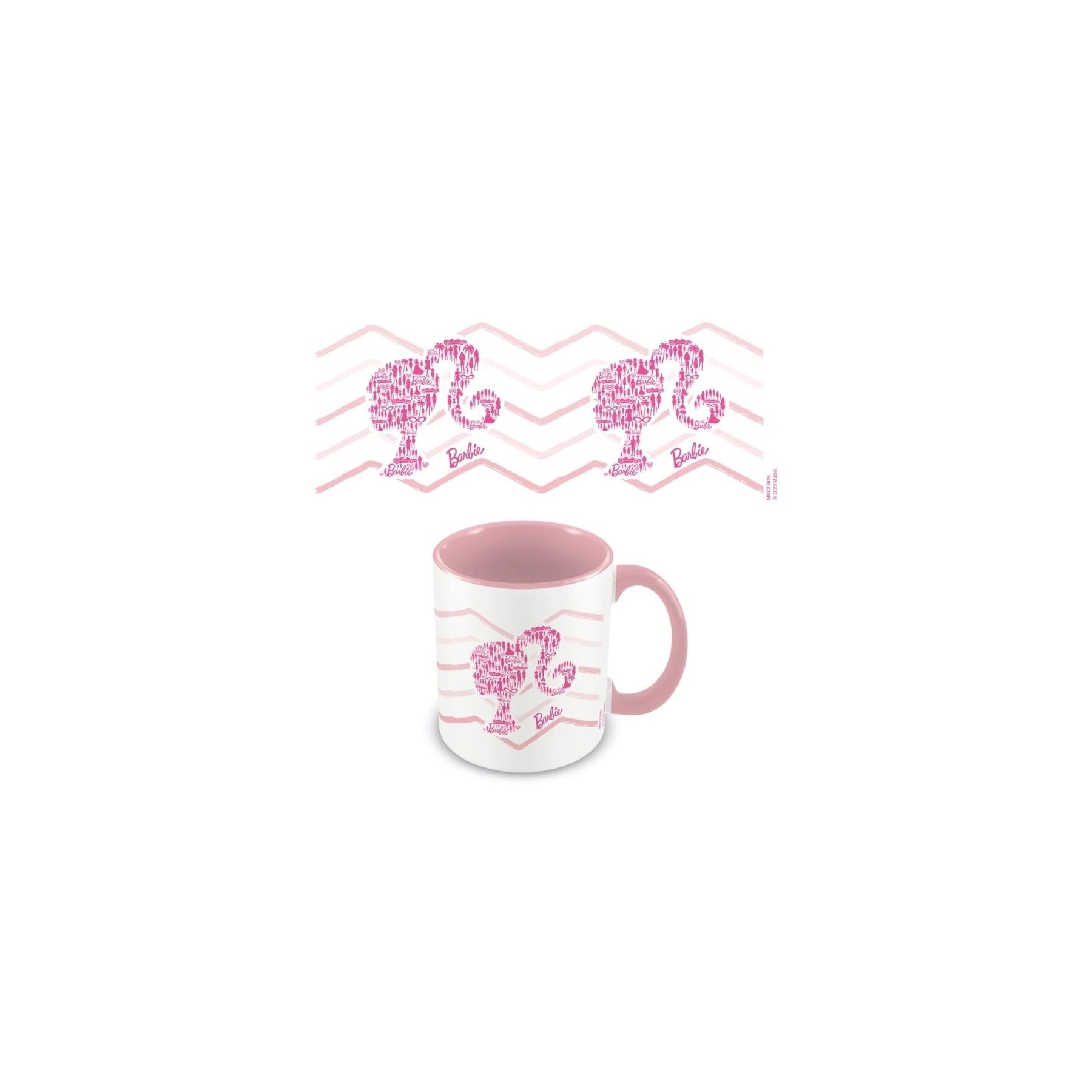 Taza Silueta Barbie Head Rosa 315Ml